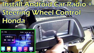 Install Android Car Radio amp Steering Wheel Control In Honda Odyssey 08  Ownice C500 [upl. by Nap]