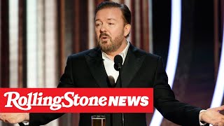 Ricky Gervais Blasts Hollywood in Hilarious Golden Globes Monologue  RS News 1620 [upl. by Femi]