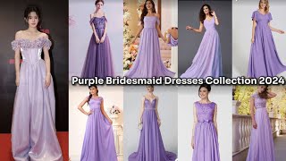 Purple Bridesmaid Dress 2024  Most Beautiful Dress Style Outfit Ideas For BridesmaidReady4Style [upl. by Esiahc748]