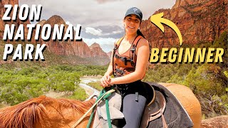 Easy Horseback Ride In Zion National Park You Must Try [upl. by Eilrak]