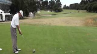 Burnso v Tiger at JBWere Masters Pro Am [upl. by Aicissej]