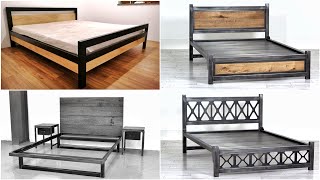 Modern Metal Bed Design IDEAS  Wood and Metal Furniture [upl. by Gilford]