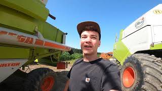 FarmVlog19  Mähdrescher reinigen amp einstellen  WEIZEN dreschen  CLAAS MEGA 204 [upl. by Elyak892]