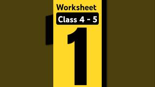 Worksheet 1 ✓ Prayas Workbook ✓ Class 4  5 ✓ Solutions  वर्कशीट 1  प्रयास वर्कबुक  कक्षा 4  5 [upl. by Sahcnip212]