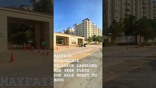 Tellapur Mayfair Apartment New 3bhk flats ready to movehyderabadtellapurgachibowliflats3bhkflat [upl. by Hiroshi448]