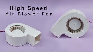 How to make blower fan at home  How to make power full air blower fan  DIY mini blower fan [upl. by Adnawot]