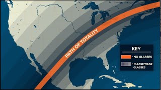 2024 Solar Eclipse Path of totality across United States [upl. by Hendrik617]