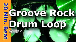 Groove Rock 90 BPM Extended Drum Loop Mix JimDooleynet [upl. by Baylor852]