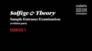 Solfège amp Theory  Sample Entrance Examination written part  Exercise 1 [upl. by Norty]