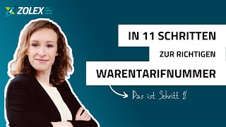 Der erste Schritt zur richtigen Warentarifnummer  Zoll und Exportwissen [upl. by Perkoff72]