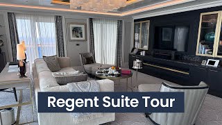 Seven Seas Splendor  Regent Suite walkthrough tour  The most luxurious suite in the world [upl. by Ainig971]