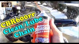 Clean Motorcycle Chain  DIY Maintenance Series [upl. by Broida]