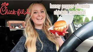 BACK Honey Pepper Pimento Chicken Sandwich  Food Review  Hannah Martin 2023 [upl. by Uziel823]