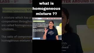 what is homogeneous mixture  science ncert homogenous [upl. by Selym]