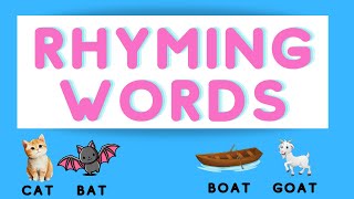 Rhyming Words  Phonological Awareness  Phonemic Awareness  Kindergarten  Printable Page Below [upl. by Analaf949]