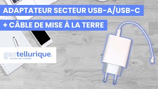 Adaptateur secteur USBAUSBC avec câble de mise à la terre  🌱⚡️ [upl. by Sivartal139]