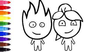 how to draw a fireboy and watergirl  fireboy and watergirl [upl. by Syst640]