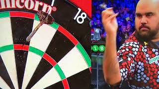 KYLE ANDERSONS AWESOME 9 DARTER AGAINST MVG [upl. by Ihcehcu150]