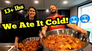 Crazy 12lb Ravioli Challenge  ManvFood  Molly Schuyler  COLD [upl. by Gnod]