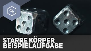 Starre Körper berechnen 3D Beispielaufgabe  Technische Mechanik Grundlagen 4 [upl. by Imar734]