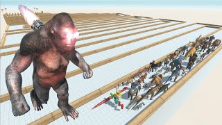 ESCAPE FROM JET GORO  LAST SURVIVOR  ZIGZAG COURSE  ARBS  Animal Revolt Battle Simulator [upl. by Enetsirhc]