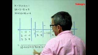 Sistema de ecuaciones 3x3  regla de Cramer cofactores Por Nekagra [upl. by Adnohs]