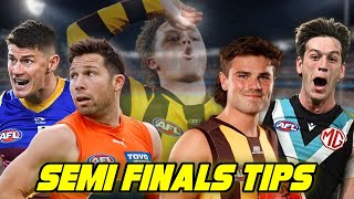 Semi Finals Tips amp Predictions AFL 2024 [upl. by Ma]