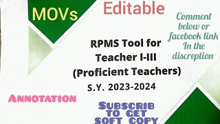 RPMS 20232024 KRA1 Objective 2 with Annotation example [upl. by Ahsimak177]