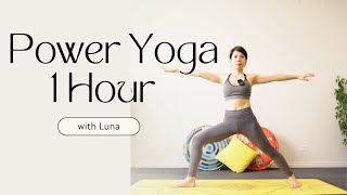 Power Yoga Flow  1 Hour Strong and Flexible Vinyasa Yoga Class  Full Body Deep Stretching [upl. by Onia]