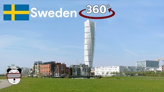 🇸🇪 360° Turning Torso Skyscraper  Malmö Sweden [upl. by Nna918]