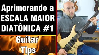 Escala maior na guitarra p1 EXERCÍCIOS DE ESCALAS digitações e modos gregos GUITAR TIPS 1 [upl. by Nalra414]