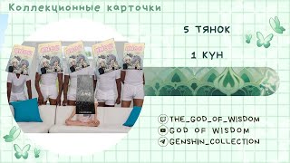 5 тянок 1 кун  Куны Counterfoil и Слипы с Тянками 16  Коллекционные карты по Genshin Impact [upl. by Wiseman]