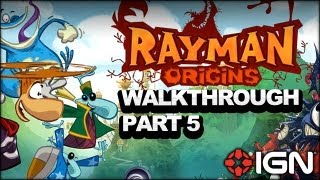 Rayman Origins Walkthrough  Jibberish Jungle Swinging Caves Part 5 [upl. by Ayomat]