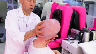 THE STRONGEST HEAD MASSAGE OF MY LIFE 💣💪  PINKBARBER  ASMR BARBER MASSAGE [upl. by Aelahc]