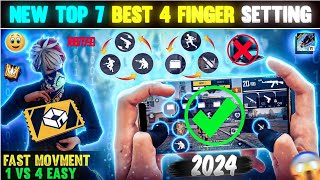 2024 New Top 7 Best 4 Finger Custom Hud Free Fire ⚡MOVMENTHEADSHOT4 Finger Custom Hud Free Fire 🔥 [upl. by Ahsile]