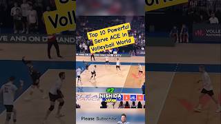 Top 10 Powerful Serve ACE in Volleyball World volleyball volleyballworld sports volley haikyuu [upl. by Geoff240]