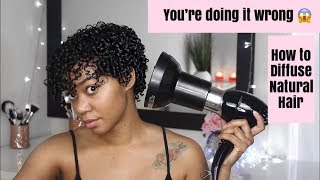 How to Diffuse Natural Hair [upl. by Akkinahs]