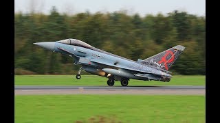 Two Eurofighters lands at Wittmund Airbase ETNT [upl. by Eihtur]