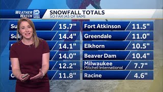 SE Wisconsin BlizzardLike Storm Timing road conditions and snowfall totals [upl. by Okun]