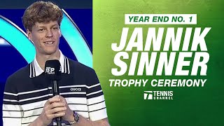 Jannik Sinner Year End No 1 Ceremony  2024 ATP Finals [upl. by Oiluig]