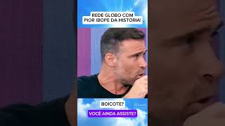 Rede globo tem a pior audiência da história do Brasil e a Jovem Pan comentou e Pilhado shorts [upl. by Nuavahs457]