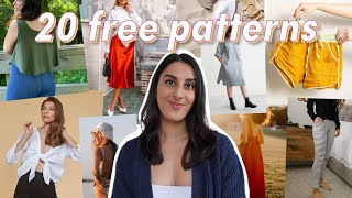 20 Free Sewing Patterns To Make Your Own Clothes 🔥 beginner friendly [upl. by Urbana]