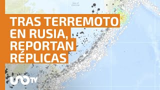 Fuertes videos del terremoto en Rusia reportan réplicas [upl. by Walli]