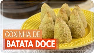 COXINHA FIT DE BATATA DOCE assada Mamãe Vida Saudável 247 [upl. by Sadirah343]