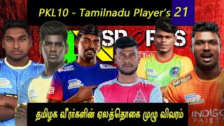 PKL 10  Tamilnadu Players Final Auction Price  Players amp Teams Full Details [upl. by Spiers]