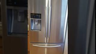 How to adjust turn up temperature Samsung side by side refrigerator quick easy model  RF28HFEDTSR [upl. by Halsey294]