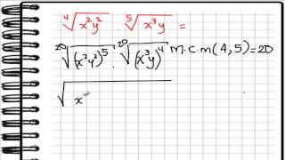 MULTIPLICACIÓN RADICALES CON INDICE DISTINTO EJ2 [upl. by Davide891]