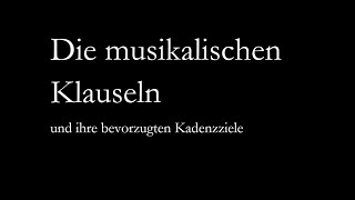 Die musikalischen Klauseln ihre Modifikationen und ihre bevorzugten Kadenzziele  musiktheorie [upl. by Nellda]