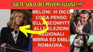 MELONI TRADITALA SCONFITTA ALLE REGIONALI SCATENA IL CAOS [upl. by Eelrac]