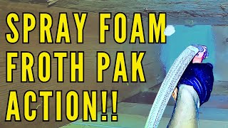 Spray Foam Froth Pak Action [upl. by Winthorpe]